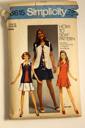 Vtg 1970 simplicity 8615 - vtg,