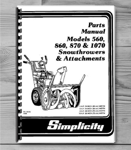 Simplicity 560 860 870 1070